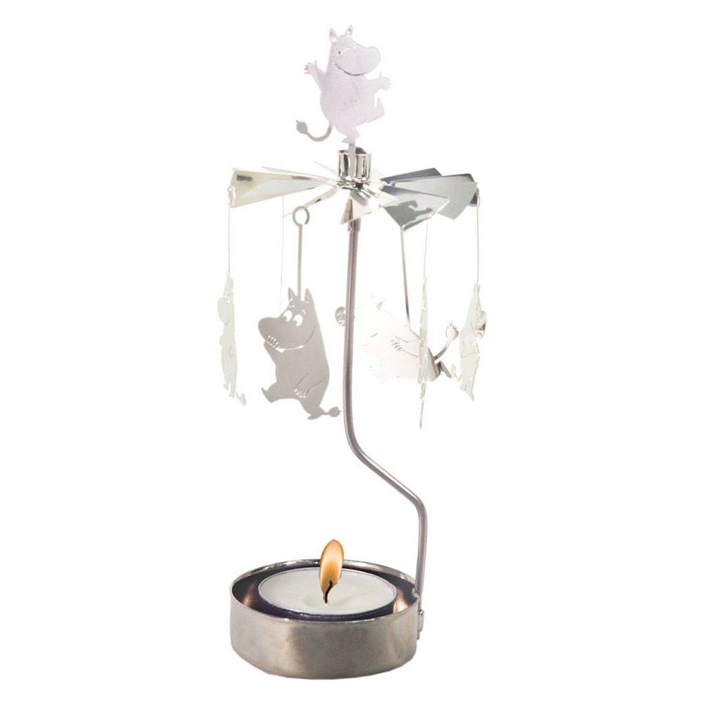 Moomintroll Rotary Candle Holder Silver - Pluto Design - The Official Moomin Shop