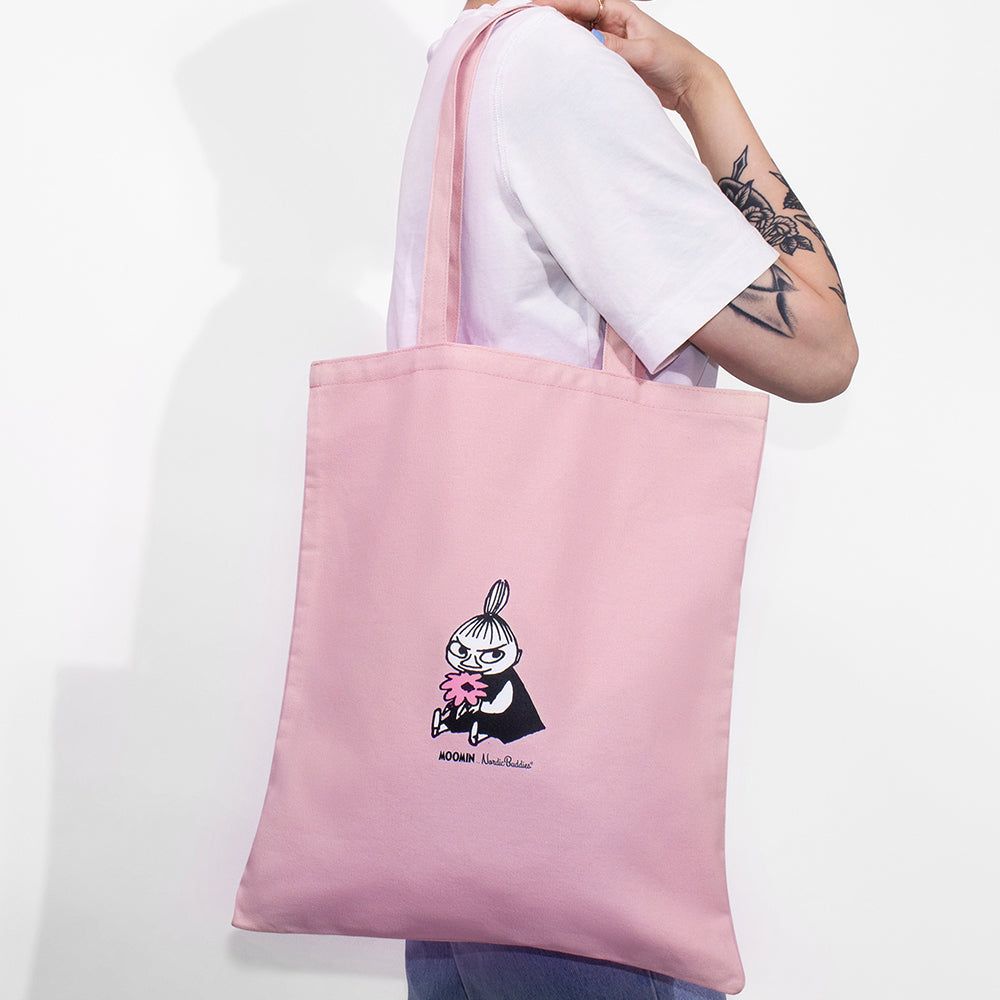Little My Flowers Tote Bag Pink - The Official Moomin Shop