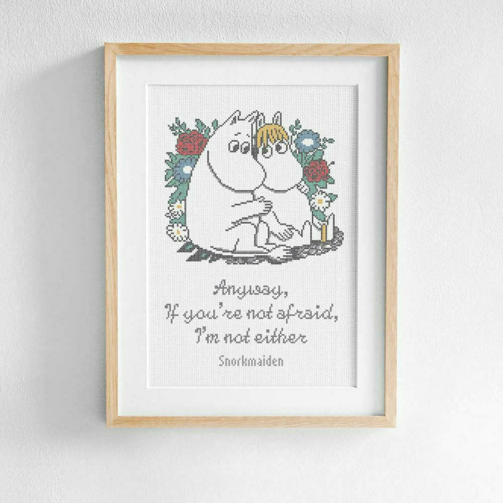 Embroidery Kit Moomintroll &amp; Snorkmaiden - The Folklore Company - The Official Moomin Shop