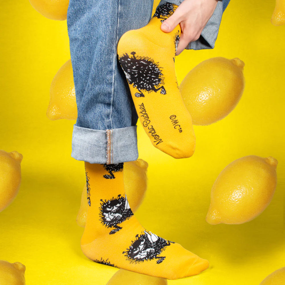 Stinky Getaway Socks Yellow 40-45 - Nordicbuddies - The Official Moomin Shop