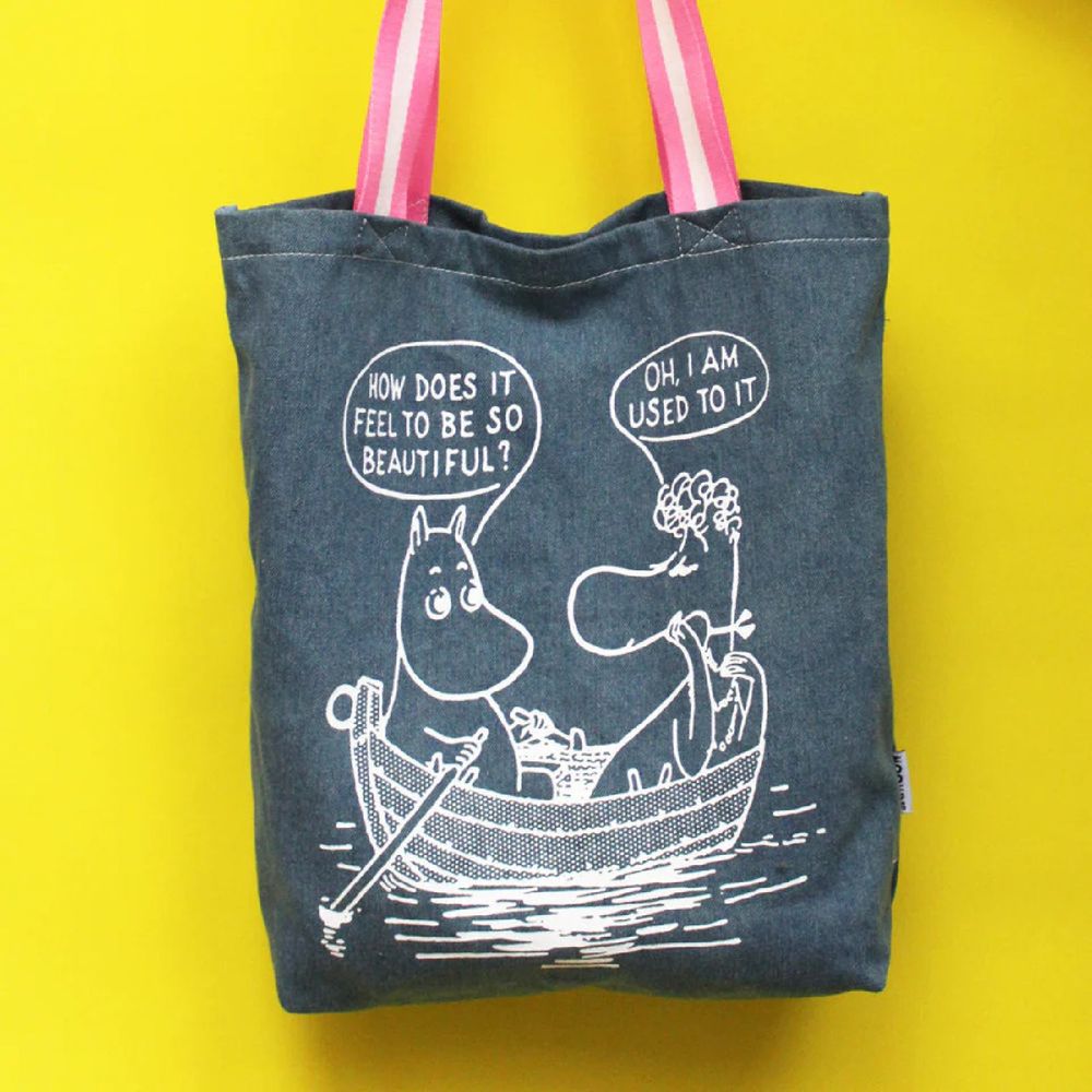 Moomin So Beautiful Denim Tote Bag - House of Disaster - The Official Moomin Shop