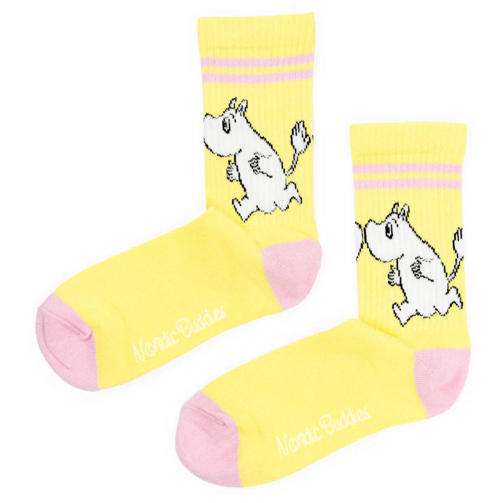 Moomintroll Retro Socks Yellow 36-42 - Nordicbuddies - The Official Moomin Shop