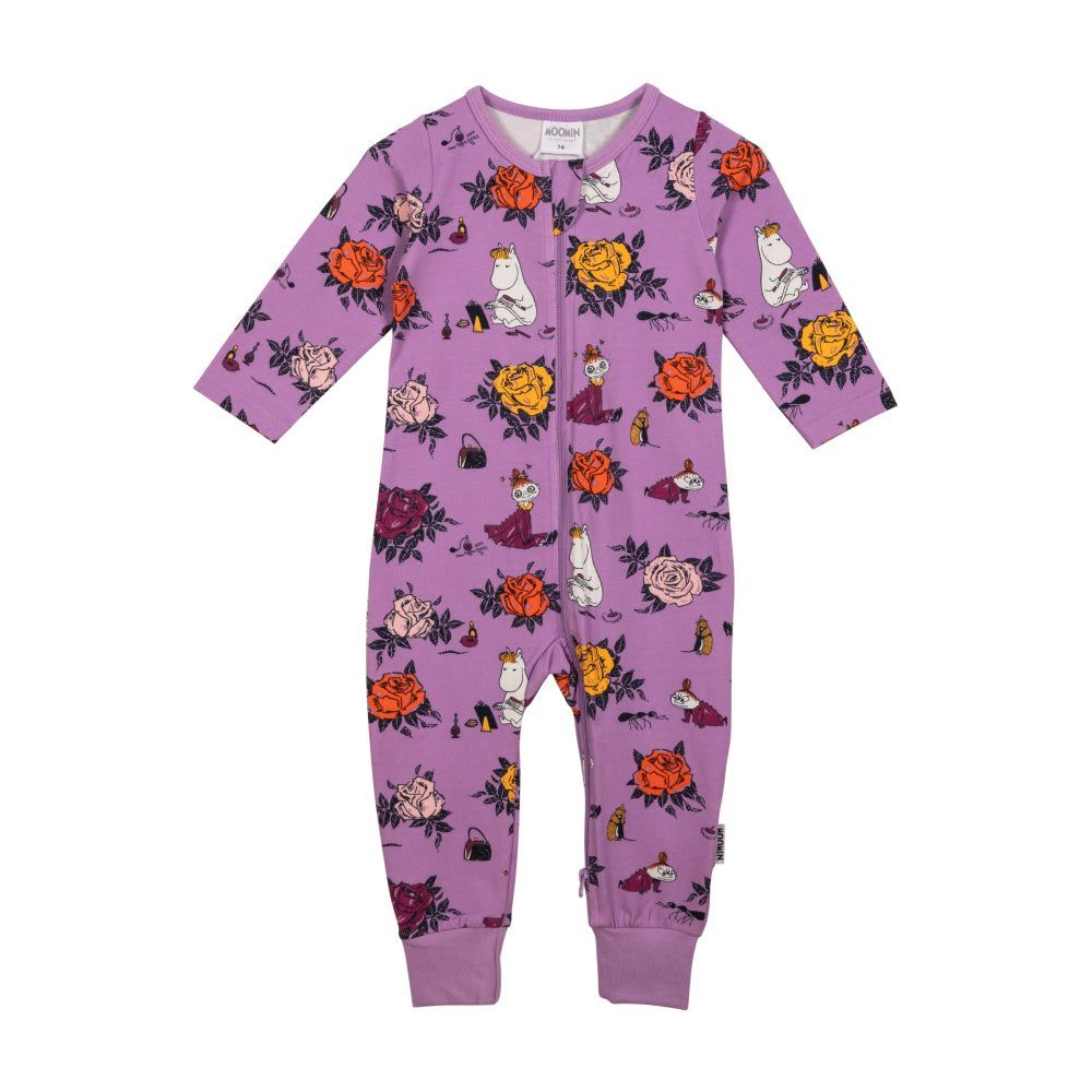 Moomin Roses Baby Pyjamas Lilac - Martinex - The Official Moomin Shop