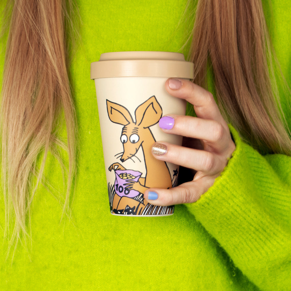 Sniff's Business Wondering Take-Away Mug Beige - The Official Moomin Shop