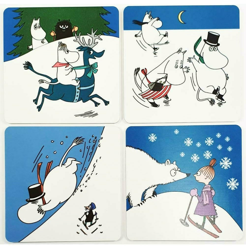 Moomin Winter Coaster 4-pack - Anglo-Nordic - The Official Moomin Shop
