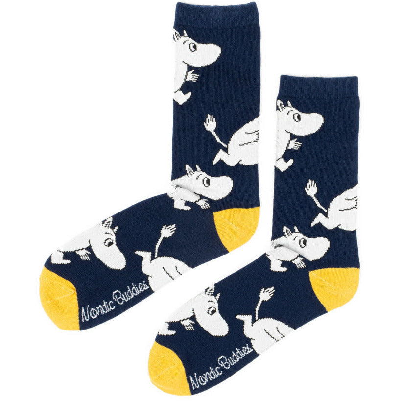 Moomintroll Running Socks Dark Blue - Nordicbuddies - The Official Moomin Shop