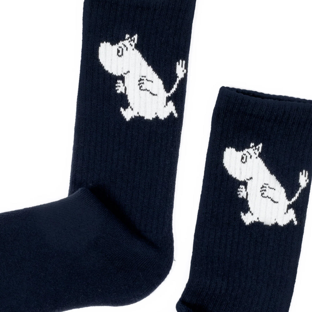 Moomintroll Sports Socks Black 40-45 - Nordicbuddies - The Official Moomin Shop