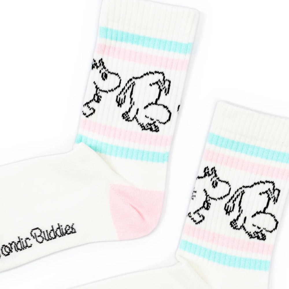 Moomin Retro Socks Pink/Blue - Nordicbuddies - The Official Moomin Shop
