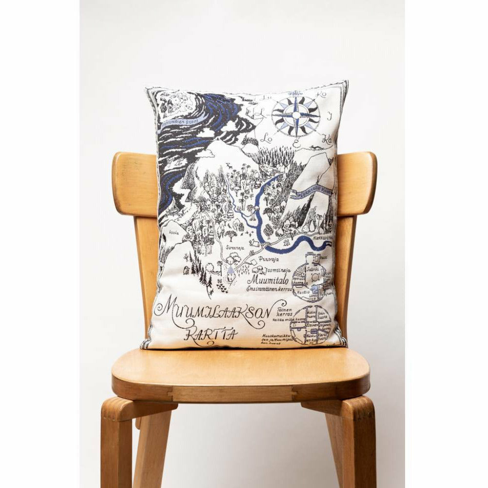 Moominvalley &quot;Map&quot; Cushion Cover - Aurora Decorari - The Official Moomin Shop