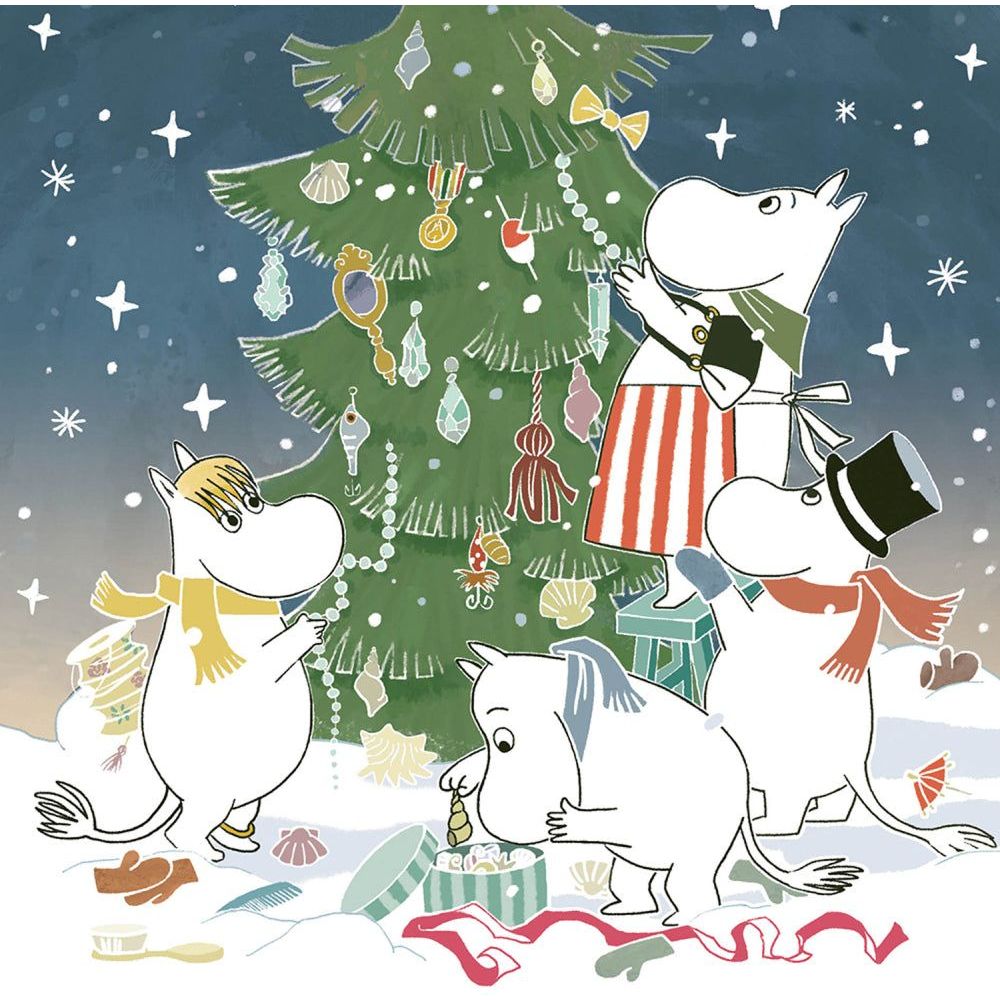 Christmas Greeting Card Square Decorating Tree - Hype Cards - The Official Moomin Shop