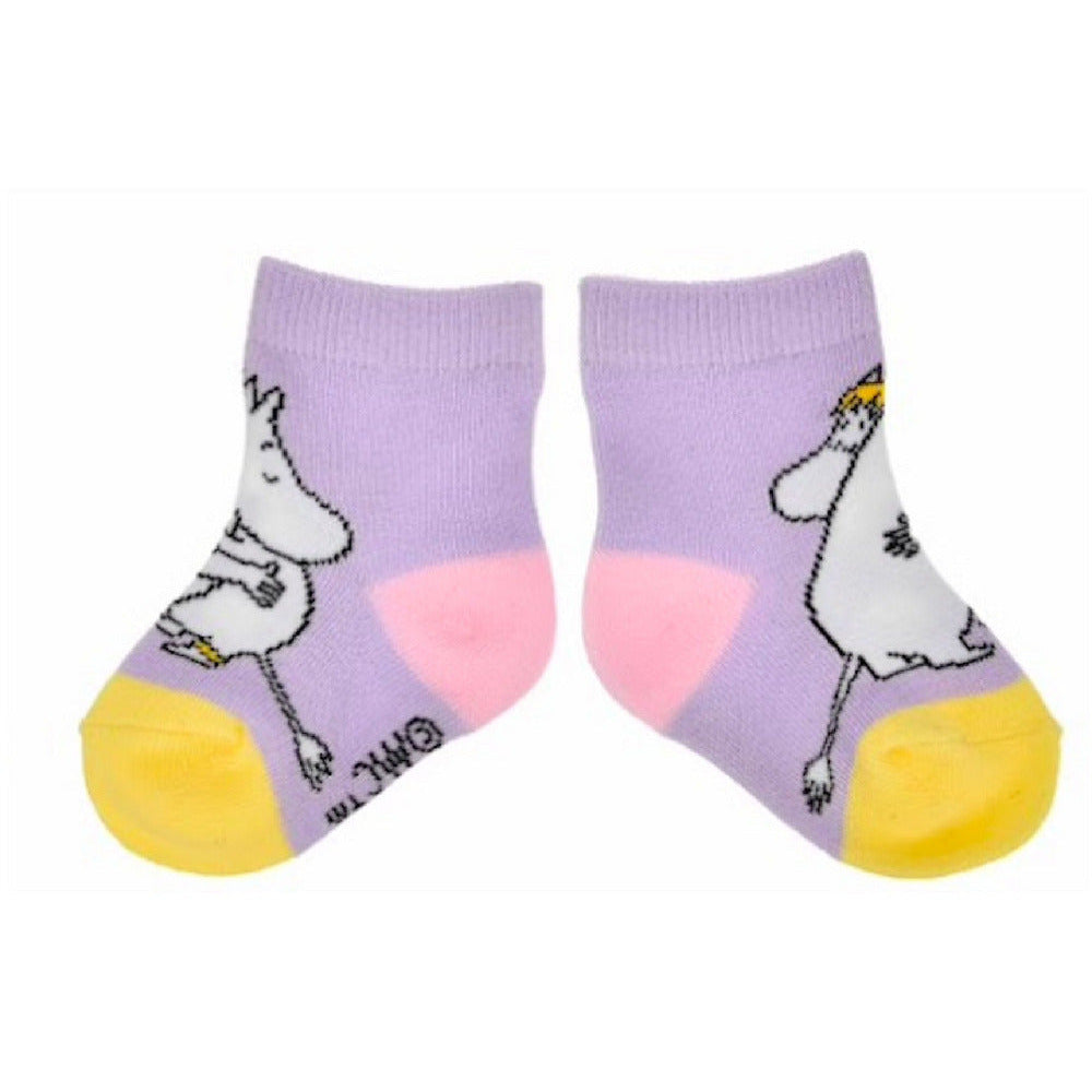 Moomin Hug Baby Socks Lilac - Nordicbuddies - The Official Moomin Shop