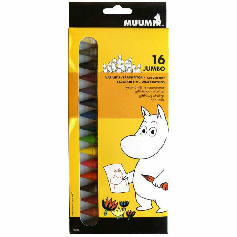 Moomin Jumbo Colour Crayons 16-set - Anglo-Nordic - The Official Moomin Shop