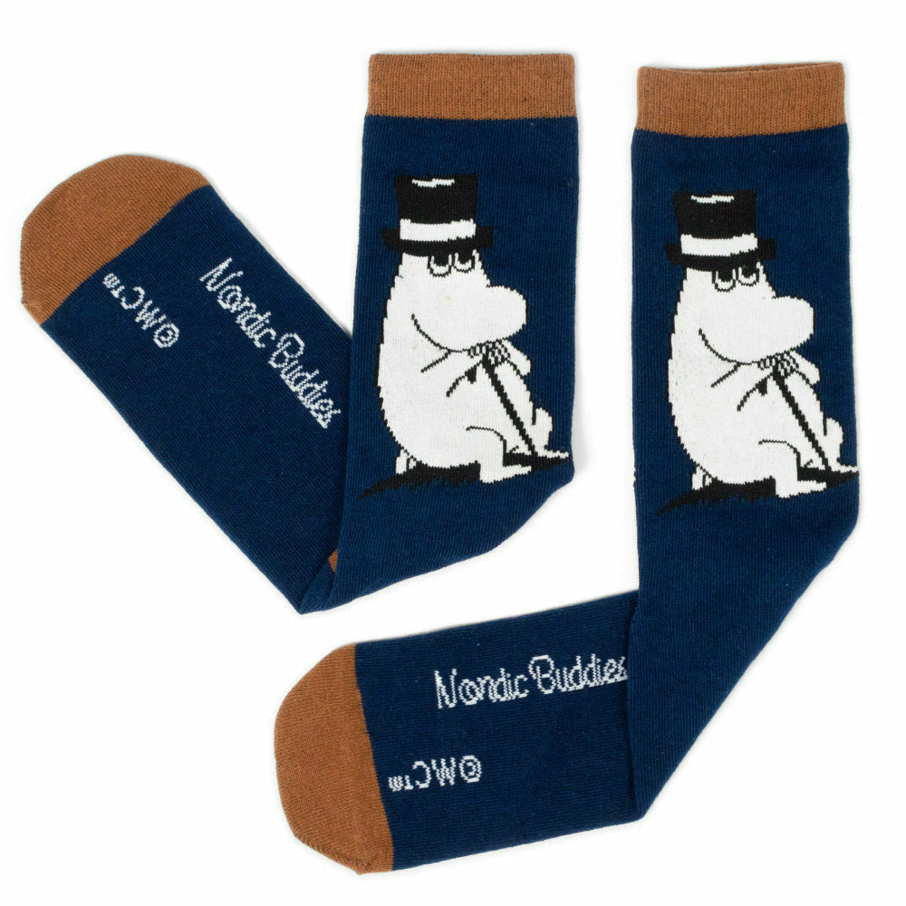 Moominpappa Wondering Socks Navy Blue 40-45 - Nordicbuddies - The Official Moomin Shop