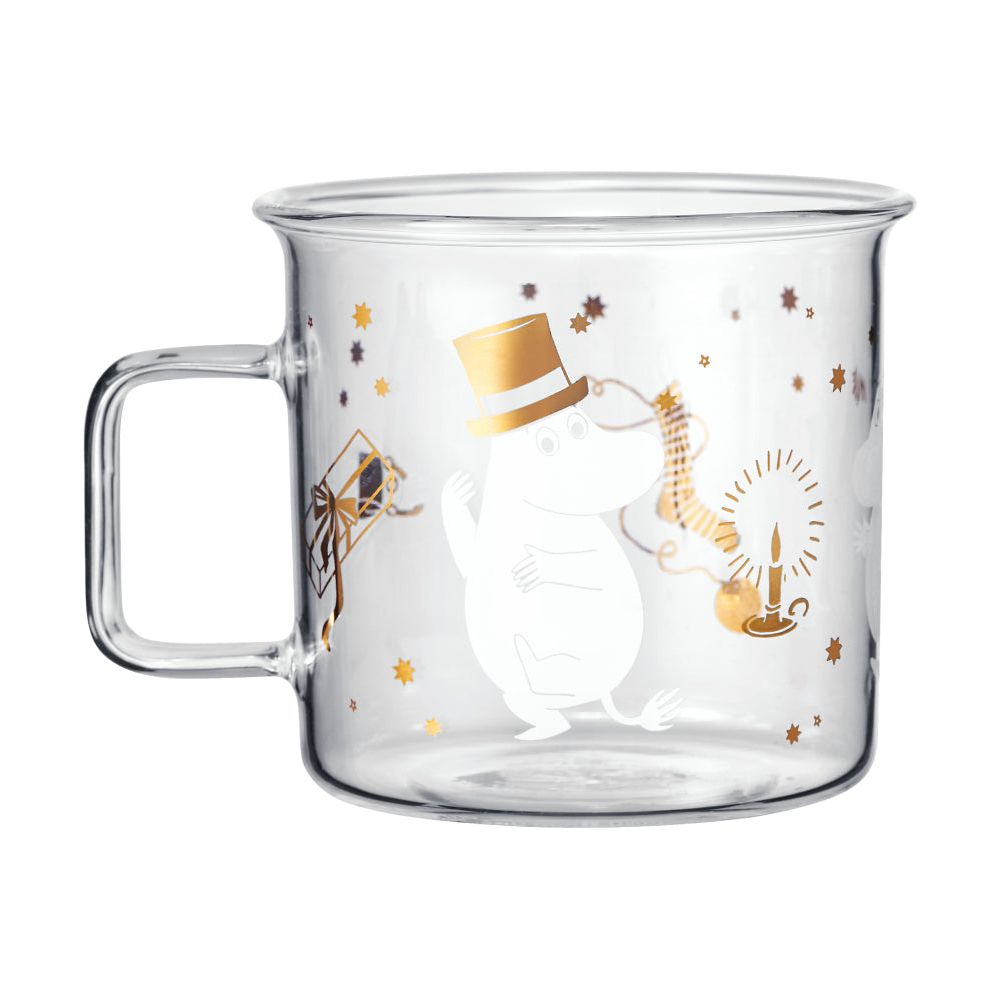 Moomin Glass Mug Sparkling Stars 3,5dl - Muurla - The Official Moomin Shop