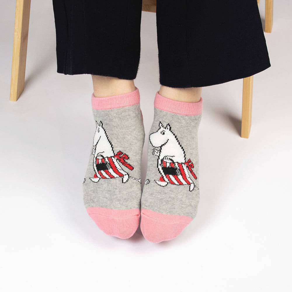 Moominmamma Ankle Socks Grey 36-42 - Nordicbuddies - The Official Moomin Shop