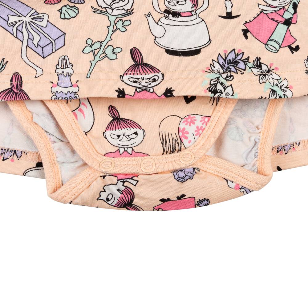 Little My&#39;s Party Bodysuit Dress Peach - Martinex - The Official Moomin Shop