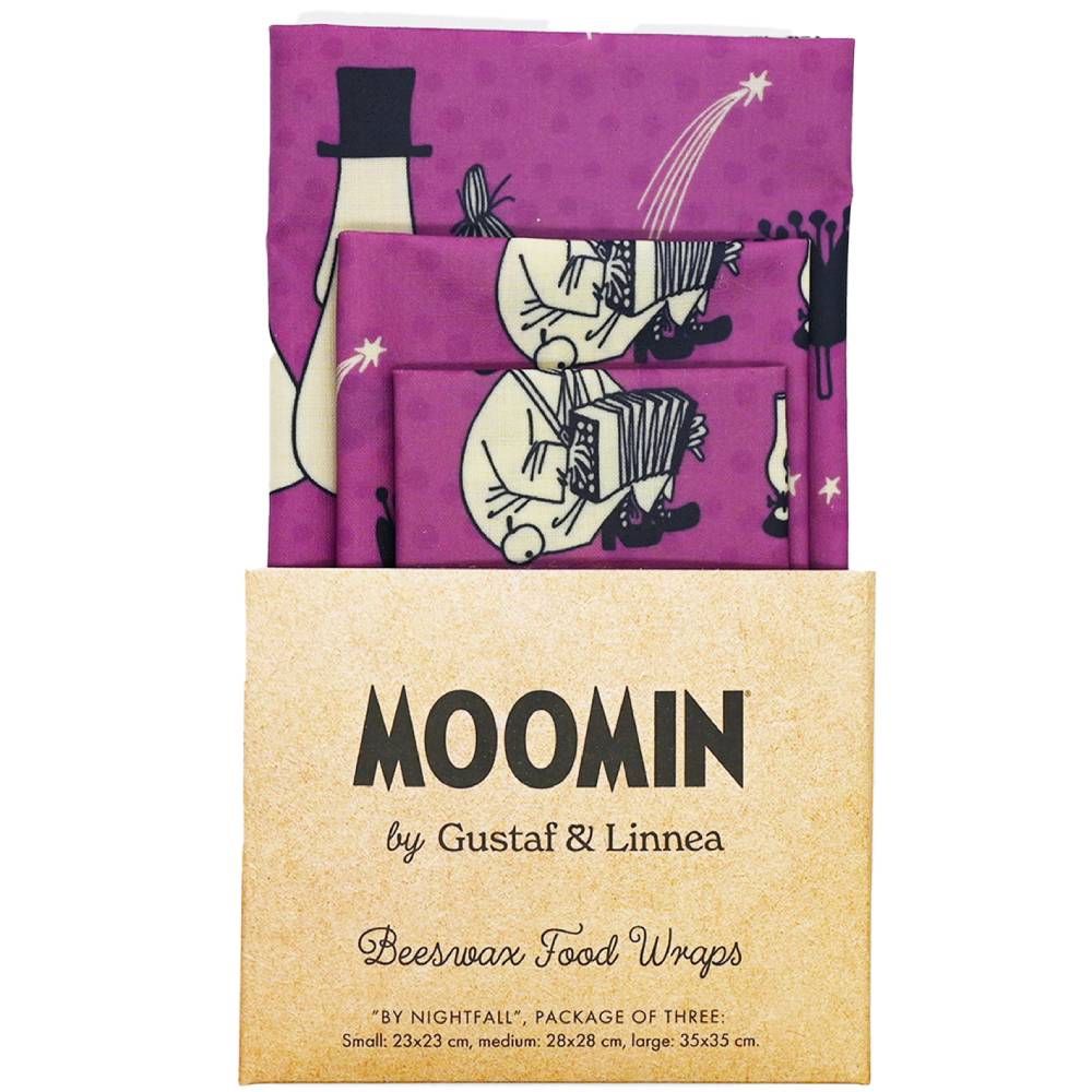 Moominpappa Bees Wax Wrap By Nightfall 3-pack - Gustaf &amp; Linnea - The Official Moomin Shop