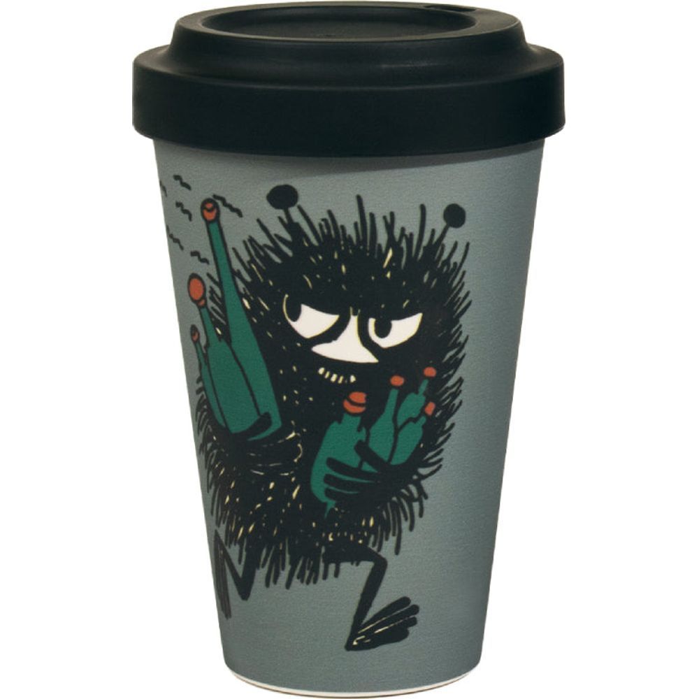 Stinky Getaway Take-Away Mug 450ml Gray - The Official Moomin Shop