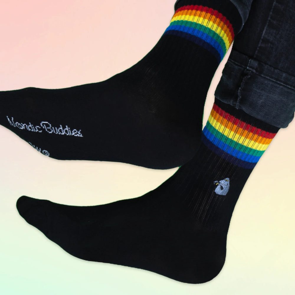 The Groke Retro Socks Rainbow - Nordicbuddies - The Official Moomin Shop