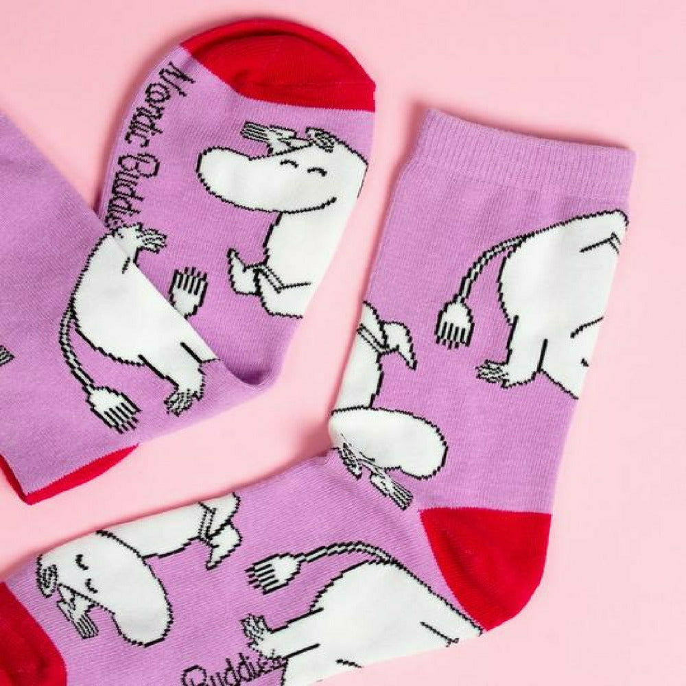 Moomintroll  Happiness Socks Purple - Nordicbuddies - The Official Moomin Shop
