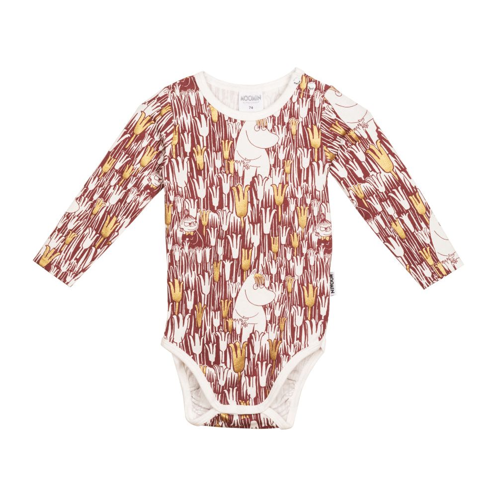 Moomin Golden Lily Bodysuit Burgundy - Martinex - The Official Moomin Shop