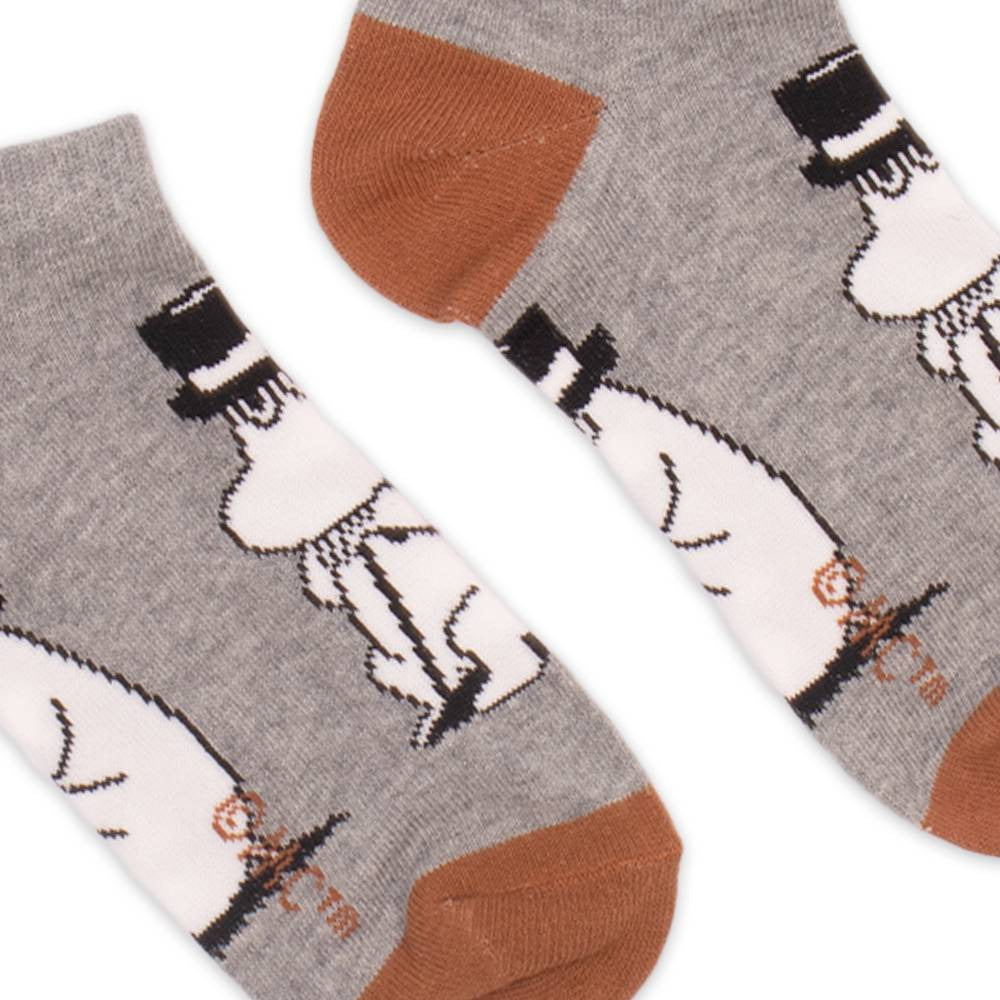 Moominpappa Ankle Socks Grey 40-45 - Nordicbuddies - The Official Moomin Shop