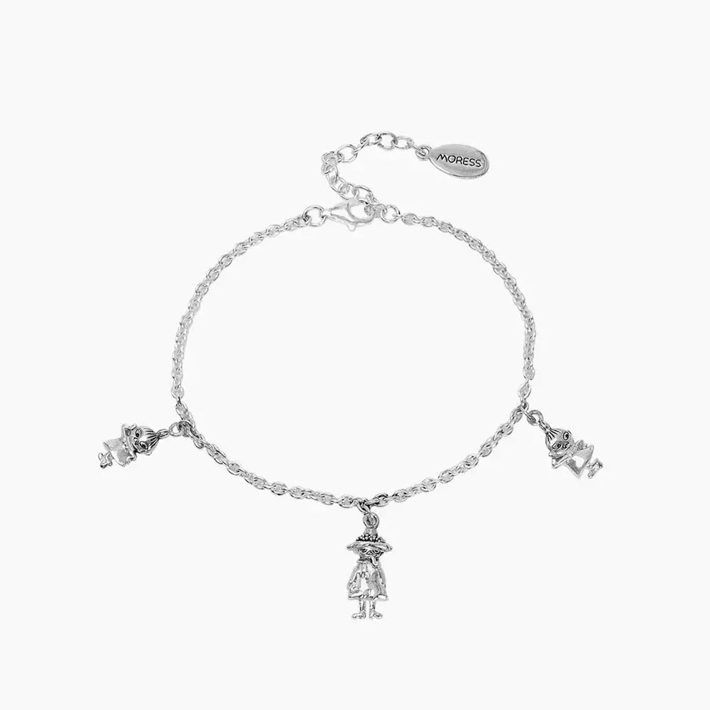 Little My And Snufkin Silver Bracelet - Moress Charms - The Official Moomin Shop