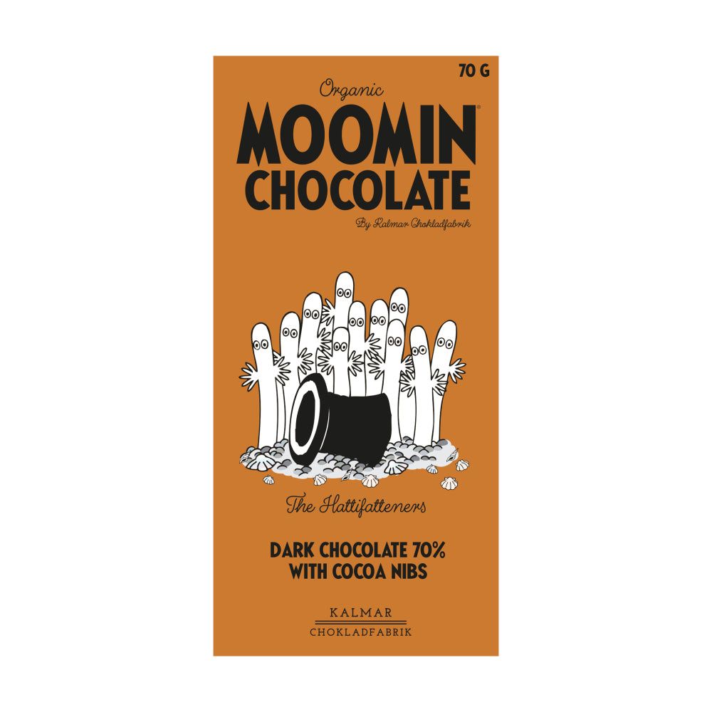 Hattifatteners Dark Chocolate & Cocoa Nibs 70g - The Official Moomin Shop