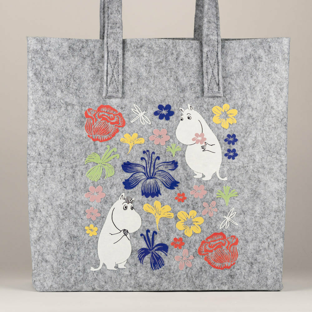 Moomin Flowers Felt Tote Bag - Muurla - The Official Moomin Shop