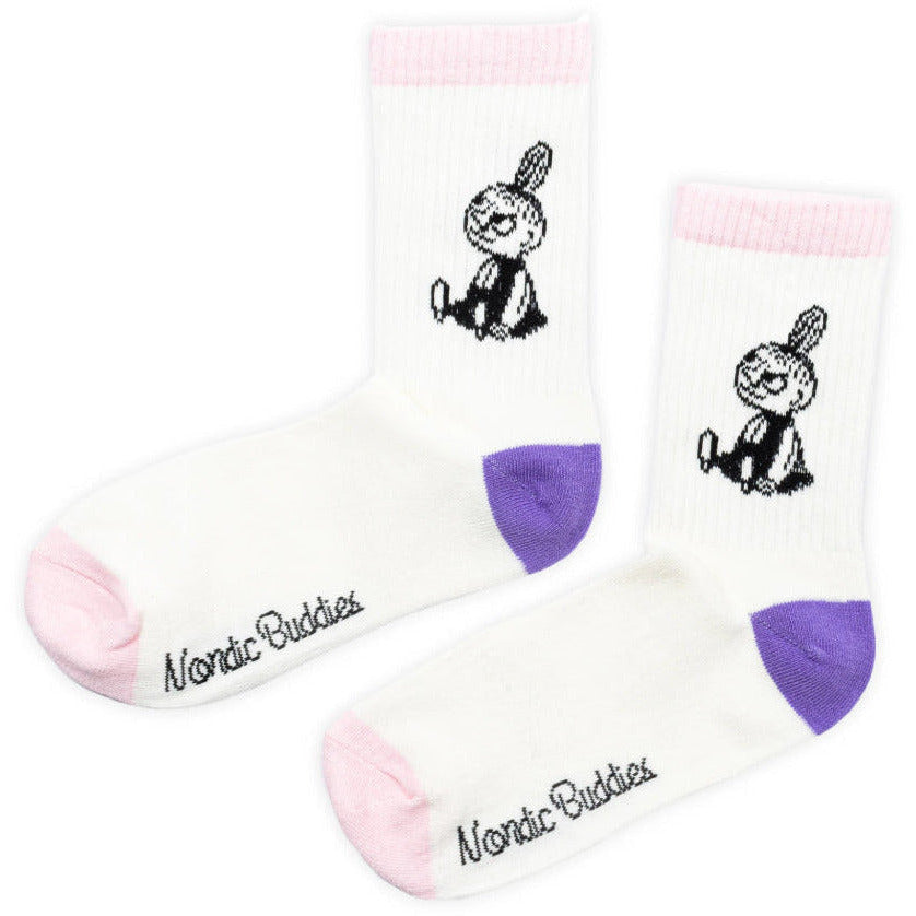Little My Retro Socks White/Pink - Nordicbuddies - The Official Moomin Shop