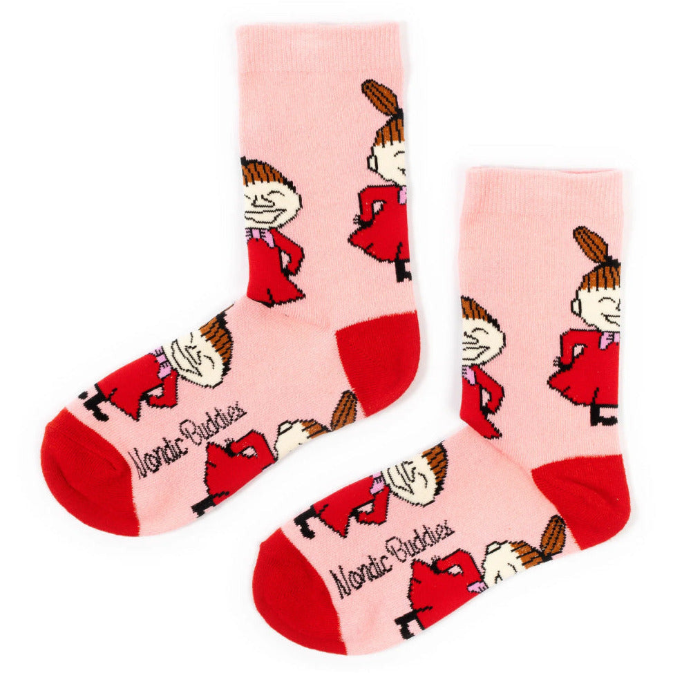 Little My Happiness Socks Pink 36-42 - Nordicbuddies - The Official Moomin Shop