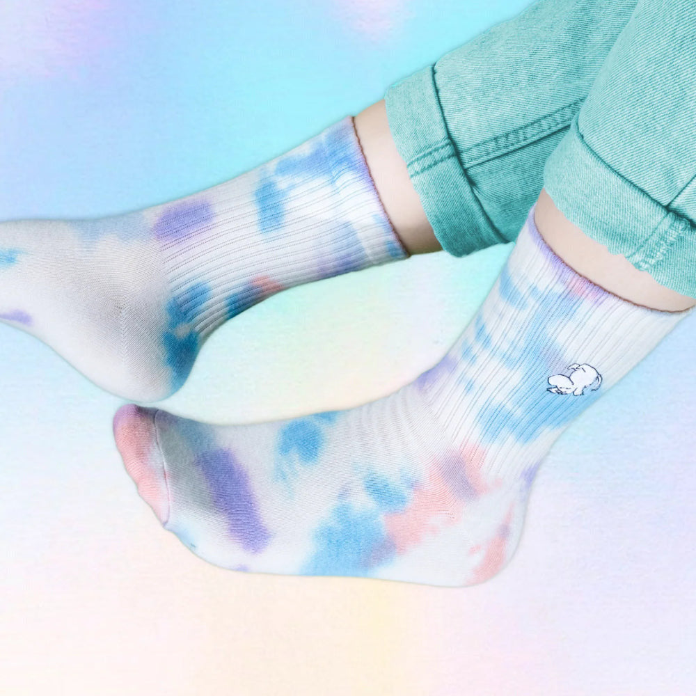 Moomintroll Tie Dye Socks Multicolour 36-42 - Nordicbuddies - The Official Moomin Shop