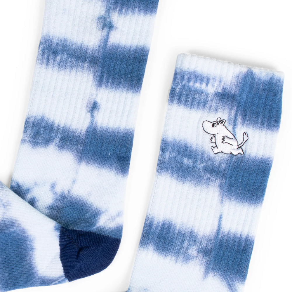 Moomintroll Tie Dye Socks Blue 40-45 - Nordicbuddies - The Official Moomin Shop