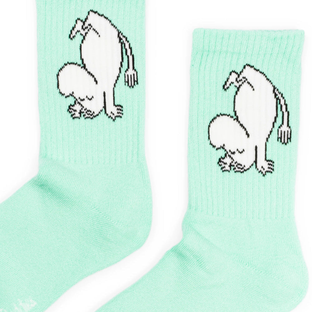 Moomintroll Happiness Sports Socks Turquoise 36-42 - Nordicbuddies - The Official Moomin Shop