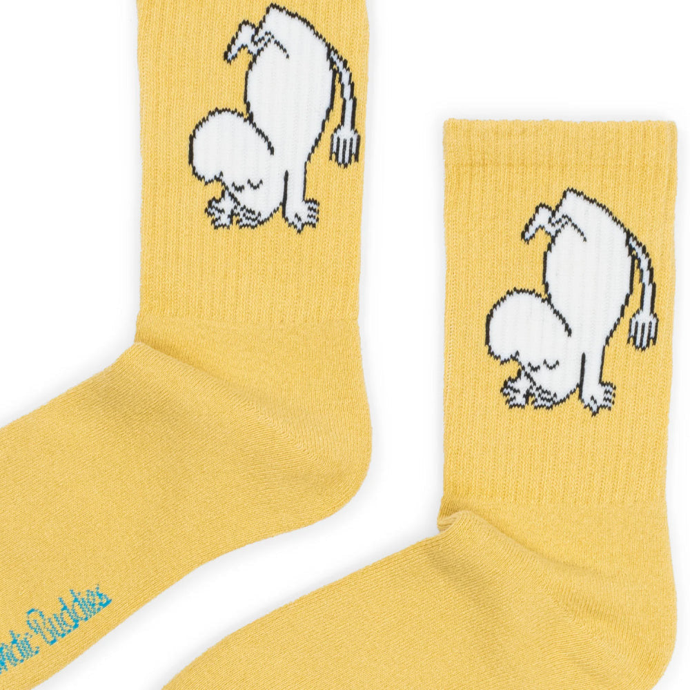 Moomintroll Happiness Sports Socks Yellow 36-42 - Nordicbuddies - The Official Moomin Shop