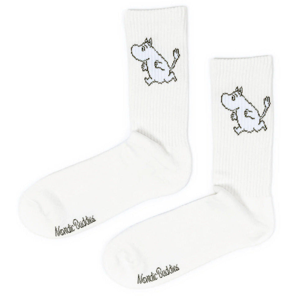 Moomintroll Running Sports Socks White 40-45 - Nordicbuddies - The Official Moomin Shop