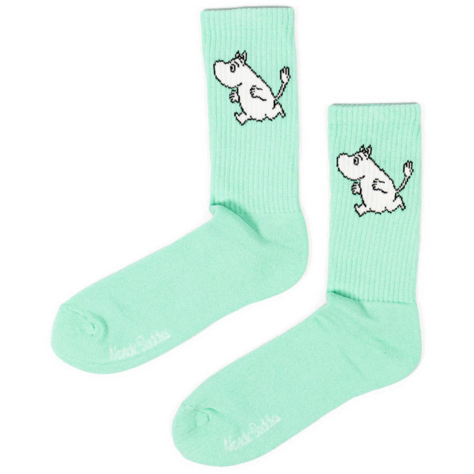 Moomintroll Running Sports Socks Turquoise 40-45 - Nordicbuddies - The Official Moomin Shop