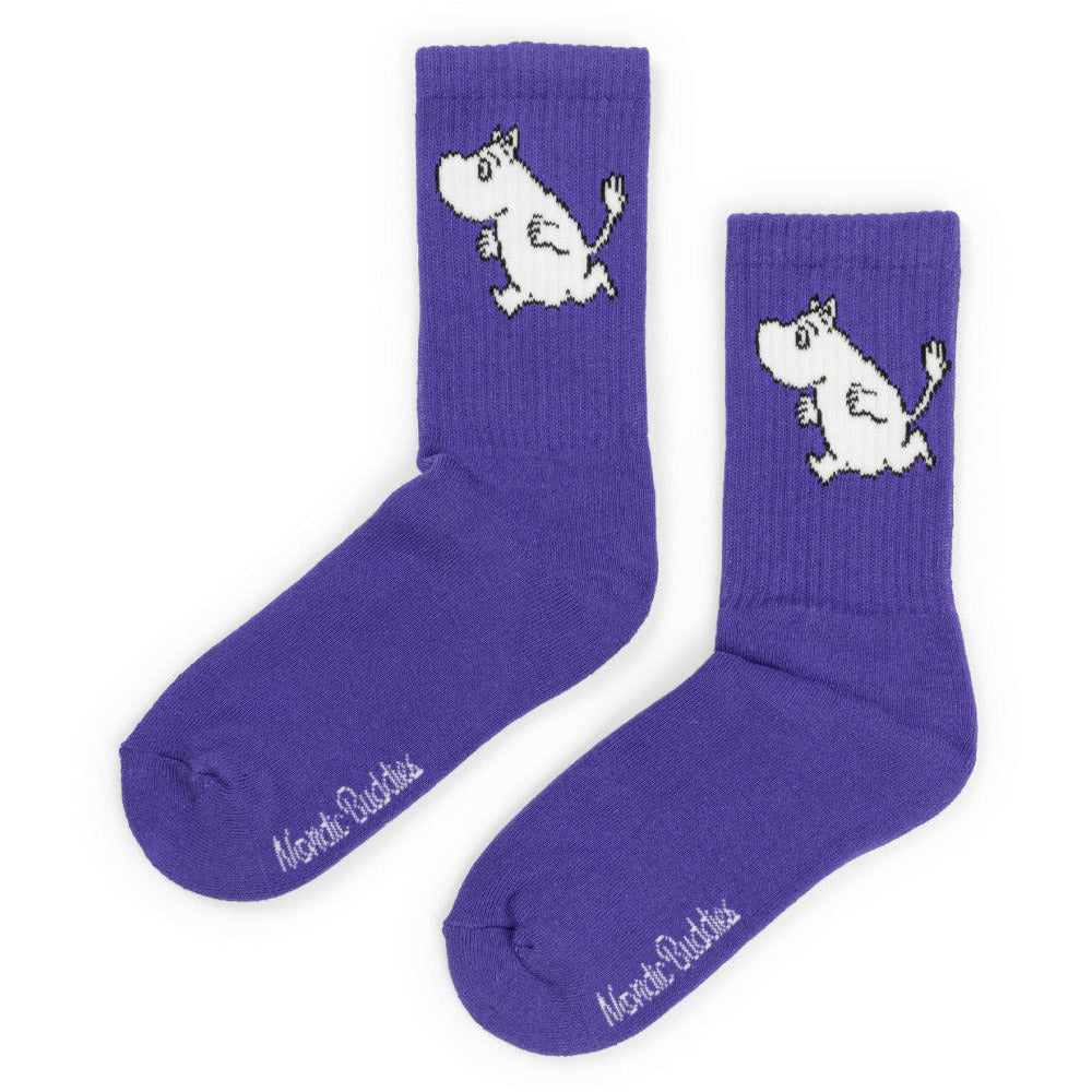 Moomintroll Running Sports Socks Lilac 36-42 - Nordicbuddies - The Official Moomin Shop