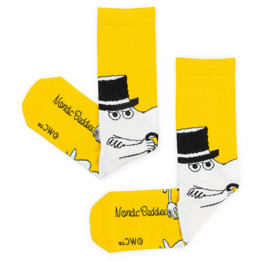Moominpappa Thought Socks Yellow 40-45 - Nordicbuddies - The Official Moomin Shop