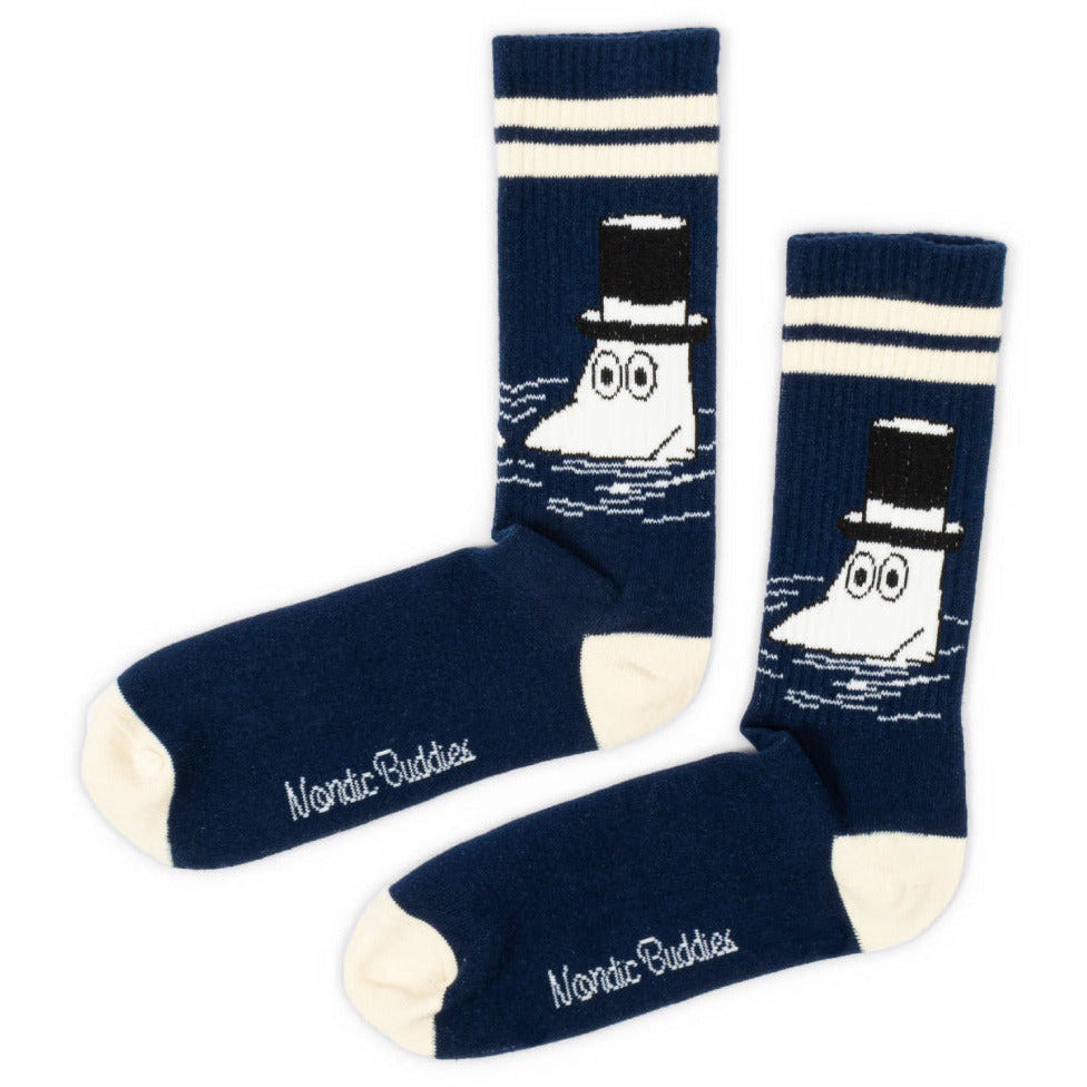 Moominpappa Retro Socks Navy Blue 40-45 - The Official Moomin Shop