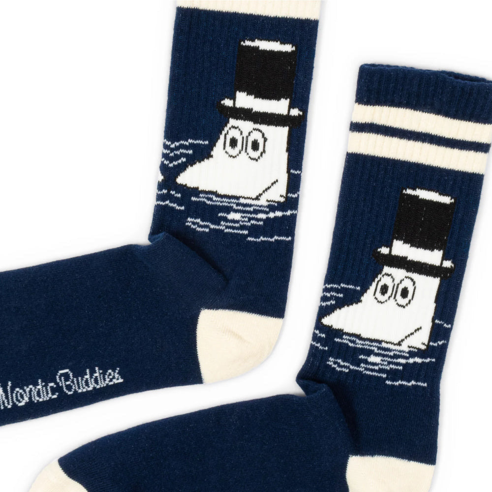 Moominpappa Retro Socks Navy Blue 40-45 - Nordicbuddies - The Official Moomin Shop