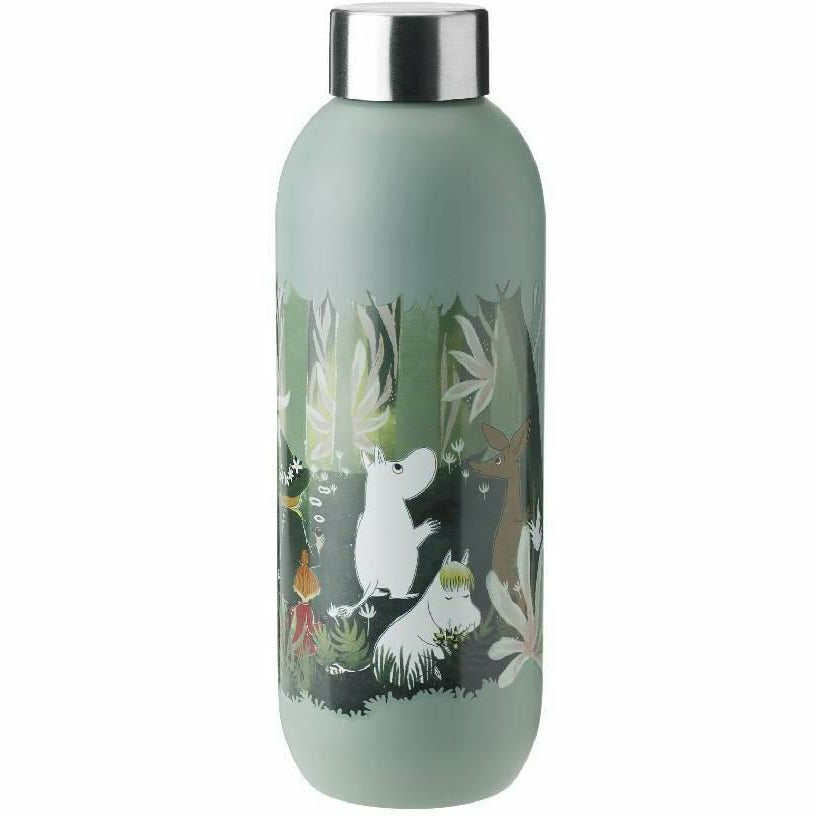 Moomin Thermal Bottle 0,75 l dusty green - Stelton - The Official Moomin Shop