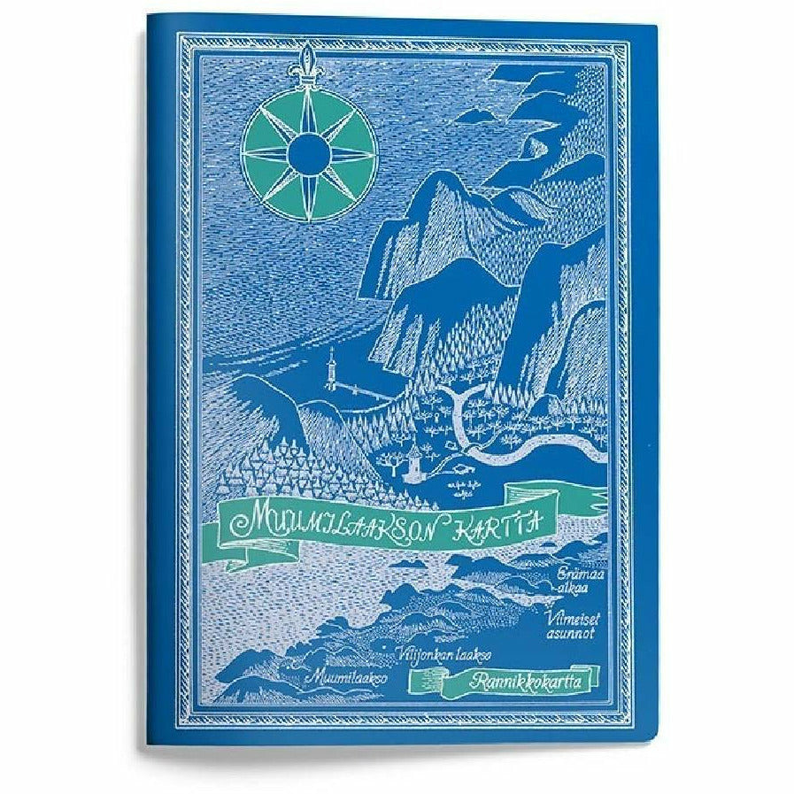 Map of Moominvalley Notebook blue - Putinki - The Official Moomin Shop