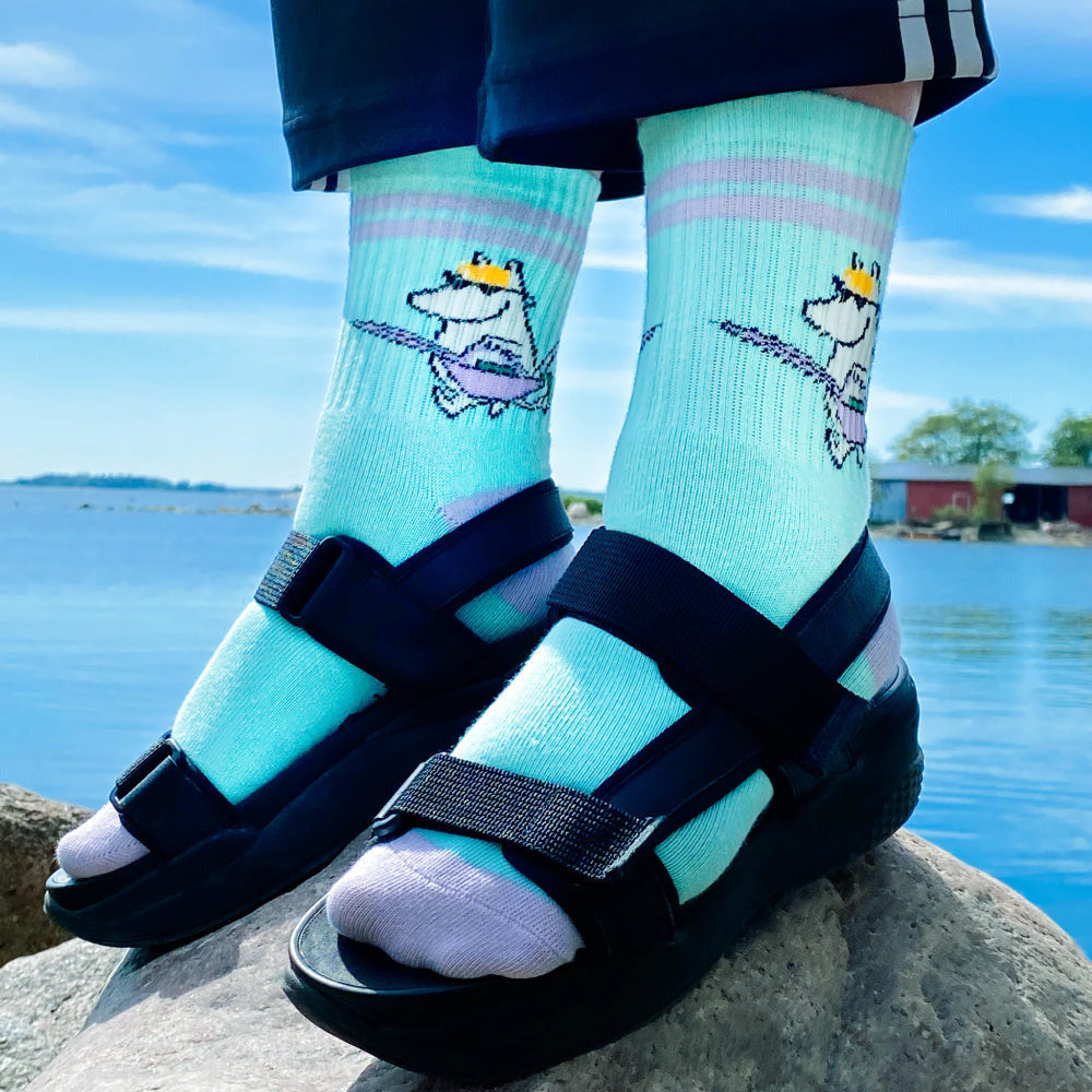 Snorkmaiden Retro Socks 36-42 Turquoise - The Official Moomin Shop