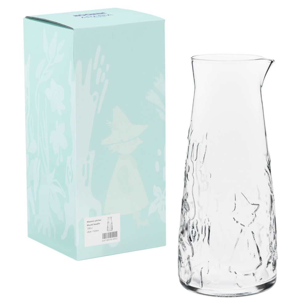 Moomin Clear Glass Pitcher 100 cl - Moomin Arabia - The Official Moomin Shop