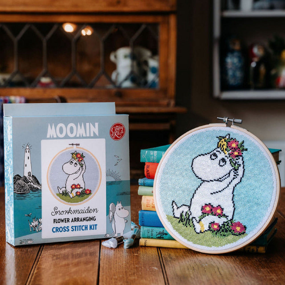 Snorkmaiden Flower Crown Cross Stitch Kit - The Crafty Kit Company - The Official Moomin Shop