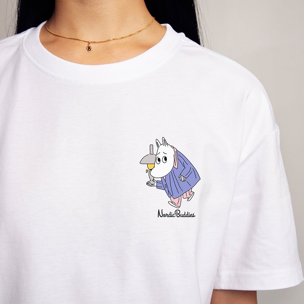 Moomintroll in Pyjamas T-shirt White - Nordicbuddies - The Official Moomin Shop