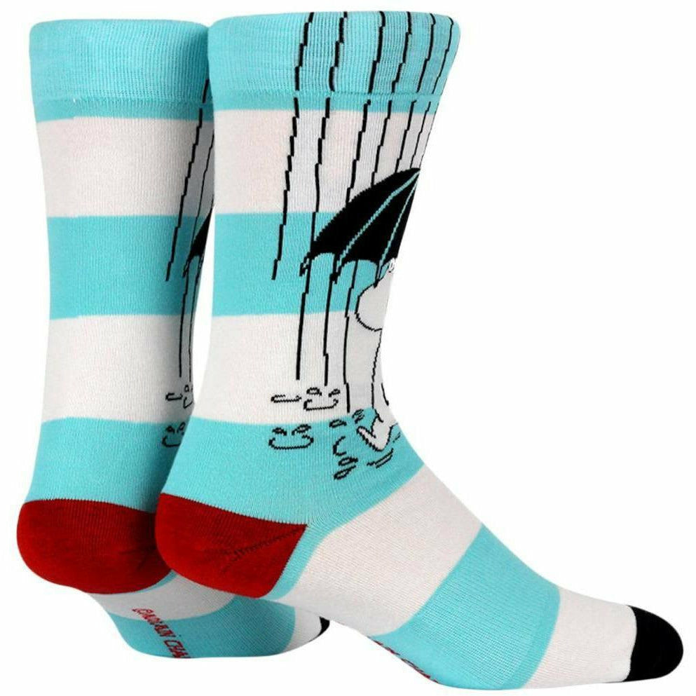 Moomin Light Blue Socks Raining - NVRLND - The Official Moomin Shop