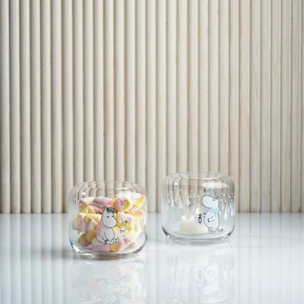 Moomin Snowfall Candle Holder 8cm - The Official Moomin Shop