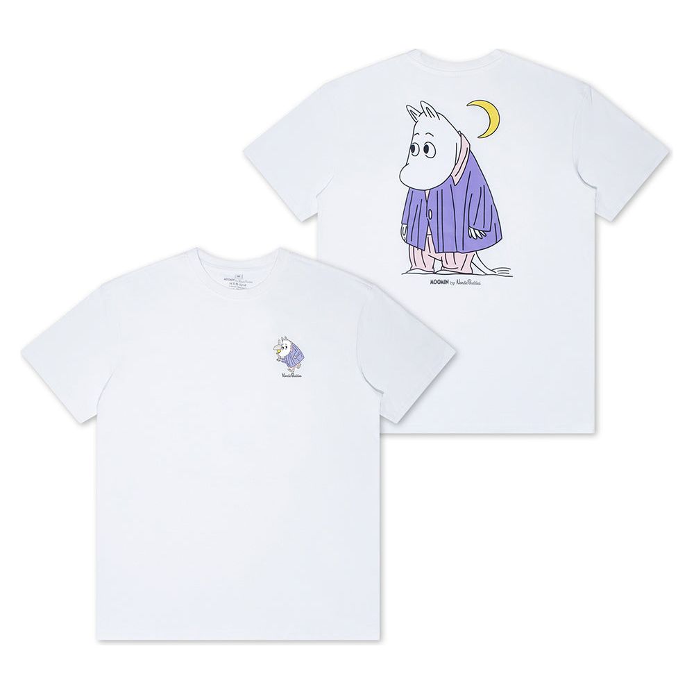 Moomintroll in Pyjamas T-shirt White - Nordicbuddies - The Official Moomin Shop